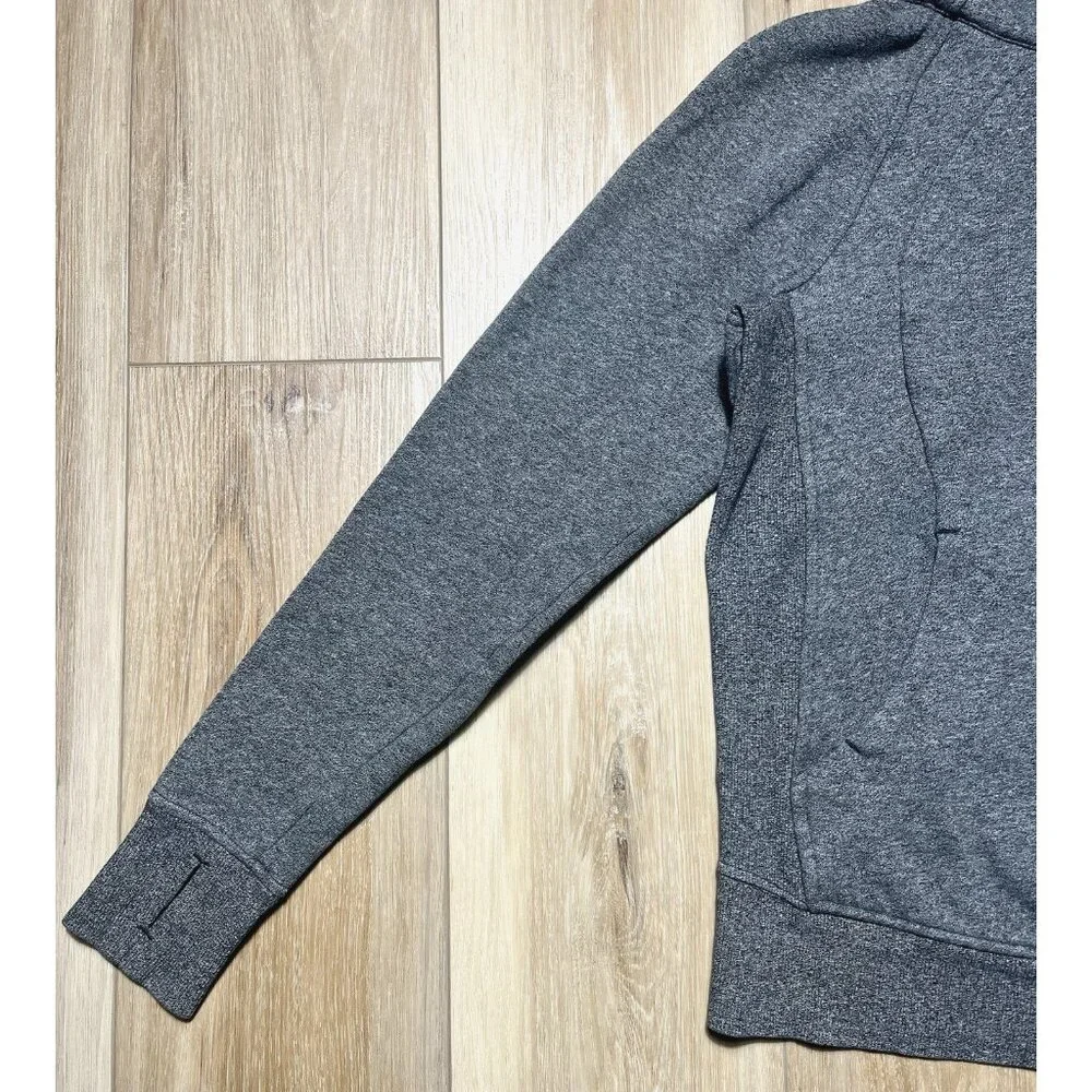 Lululemon Gray Full Zip Up Hoodie Scuba Jacket - Women Size 6 - Picture 6 of 16
